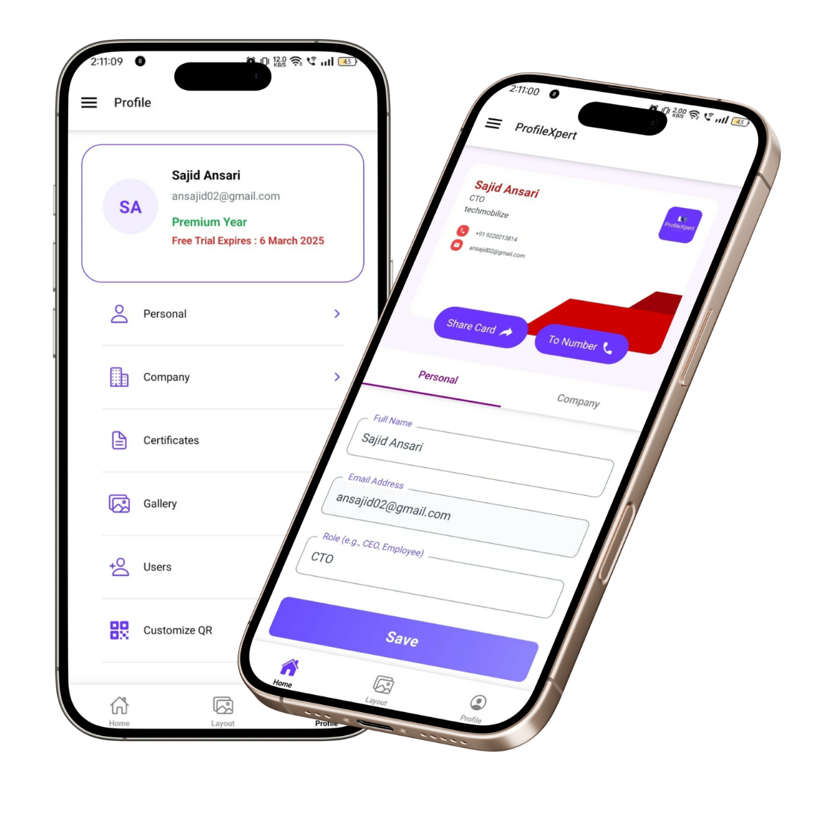 ProfileXpert App Preview